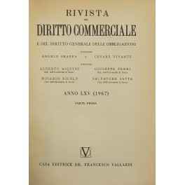 Rivista del Diritto Commerciale e del diritto generale delle obbligazioni. …