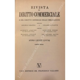 Rivista del Diritto Commerciale e del diritto generale delle obbligazioni. …