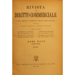 Rivista del Diritto Commerciale e del diritto generale delle obbligazioni. …