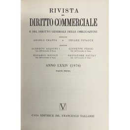 Rivista del Diritto Commerciale e del diritto generale delle obbligazioni. …