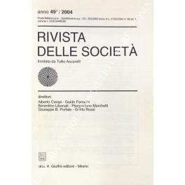 Rivista delle societa. Fondata da Tullio Ascarelli. Diretta da Alberto …