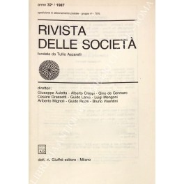 Rivista delle società. Fondata da Tullio Ascarelli. Diretta da Giuseppe …