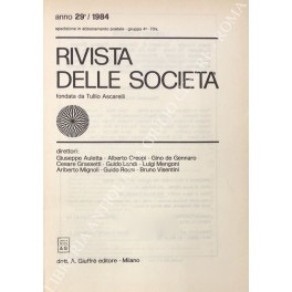 Rivista delle società. Fondata da Tullio Ascarelli. Diretta da Giuseppe …