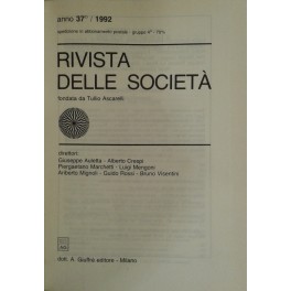 Rivista delle società. Fondata da Tullio Ascarelli. Diretta da Giuseppe …