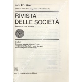 Rivista delle società. Fondata da Tullio Ascarelli. Diretta da Giuseppe …