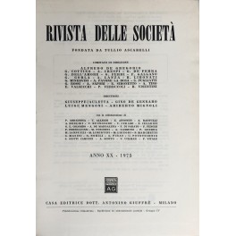Rivista delle società. Fondata da Tullio Ascarelli. Diretta da: Giuseppe …