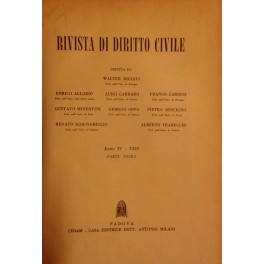 Rivista di diritto civile. Anno IV - 1958