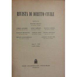 Rivista di diritto civile. Anno V - 1959