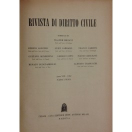 Rivista di diritto civile. Anno VIII - 1962