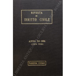 Rivista di diritto civile. Anno XI - 1965
