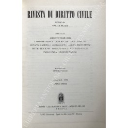 Rivista di diritto civile. Anno XLI - 1995