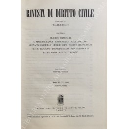 Rivista di diritto civile. Anno XLIV - 1998