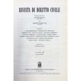 Rivista di diritto civile. Anno XLVII - 2001