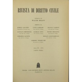 Rivista di diritto civile. Anno XX - 1974