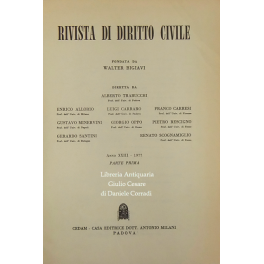 Rivista di diritto civile. Anno XXIII - 1977