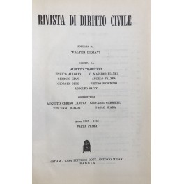 Rivista di diritto civile. Anno XXIX - 1983