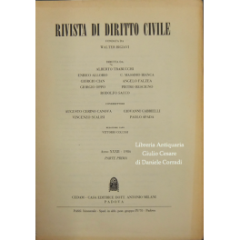 Rivista di diritto civile. Anno XXXII - 1986