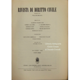 Rivista di diritto civile. Anno XXXIV - 1988