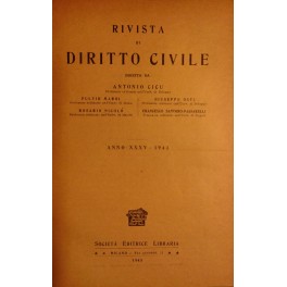 Rivista di diritto civile. Anno XXXV - 1943