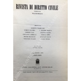 Rivista di diritto civile. Anno XXXVII - 1991