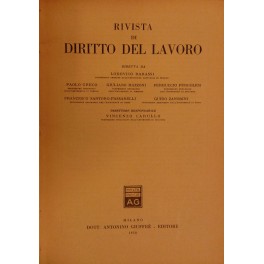 Rivista di diritto del lavoro. Anno I - 1949