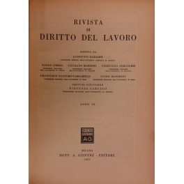 Rivista di diritto del lavoro. Anno IX - 1957