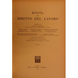 Rivista di diritto del lavoro. Anno V - 1953