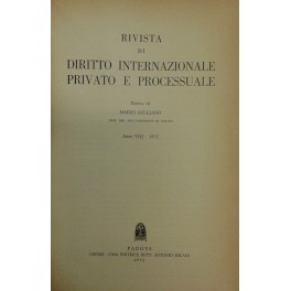 Rivista di diritto internazionale privato e processuale. Diretta da Mario …