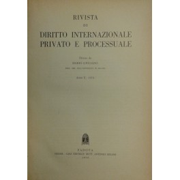 Rivista di diritto internazionale privato e processuale. Diretta da Mario …