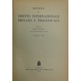 Rivista di diritto internazionale privato e processuale. Diretta da Mario …