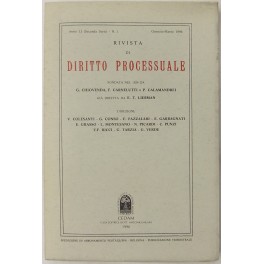 Rivista di Diritto Processuale. Annata 1996. Diretta da: Francesco Carnelutti, …