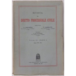 Rivista di Diritto Processuale Civile. Annata 1934. Diretta da: Francesco …