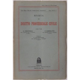 Rivista di Diritto Processuale Civile. Annata 1936. Diretta da: Francesco …
