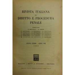 Rivista italiana di diritto e procedura penale. Diretta da G. …