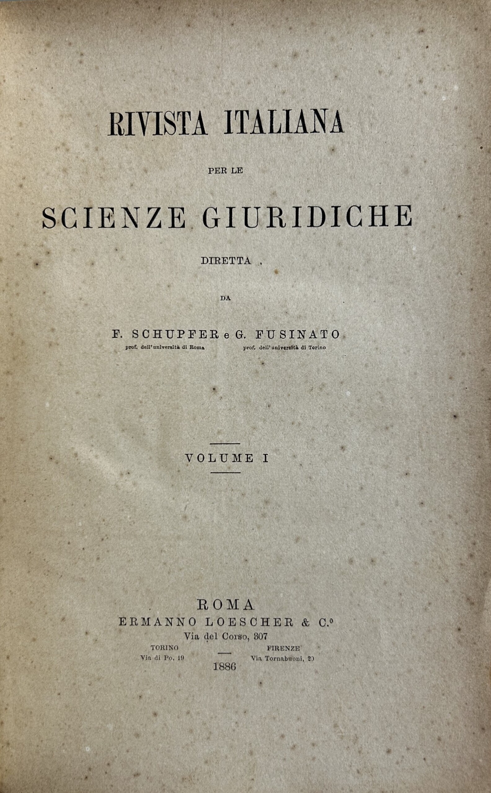 Rivista italiana per le scienze giuridiche. Anno I: 1886 - …
