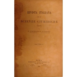 Rivista italiana per le scienze giuridiche. Vol. V - 1888