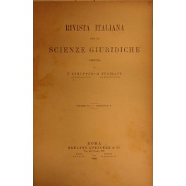 Rivista italiana per le scienze giuridiche. Vol. VI - 1888