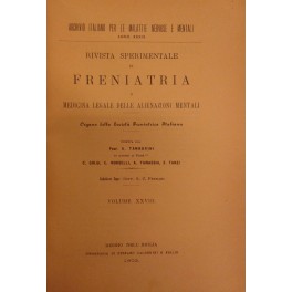 Rivista sperimentale di freniatria e di medicina legale delle alienazioni …