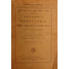 Rivista sperimentale di freniatria e di medicina legale delle alienazioni …