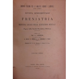 Rivista sperimentale di freniatria e di medicina legale delle alienazioni …