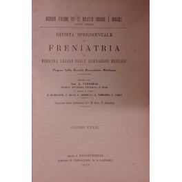 Rivista sperimentale di freniatria e di medicina legale delle alienazioni …