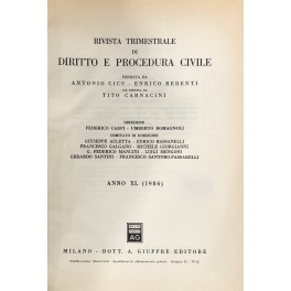 Rivista trimestrale di diritto e procedura civile. Fondata da: A. …