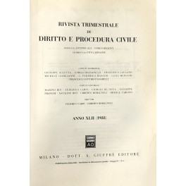 Rivista trimestrale di diritto e procedura civile. Fondata da: A. …