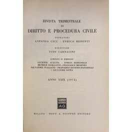 Rivista trimestrale di diritto e procedura civile. Fondata da: A. …