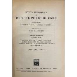 Rivista trimestrale di diritto e procedura civile. Fondata da: A. …