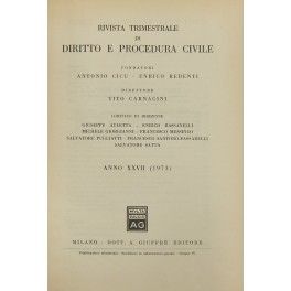 Rivista trimestrale di diritto e procedura civile. Fondata da: A. …