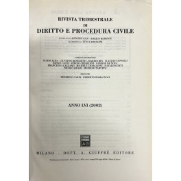Rivista trimestrale di diritto e procedura civile. Fondata da: A. …