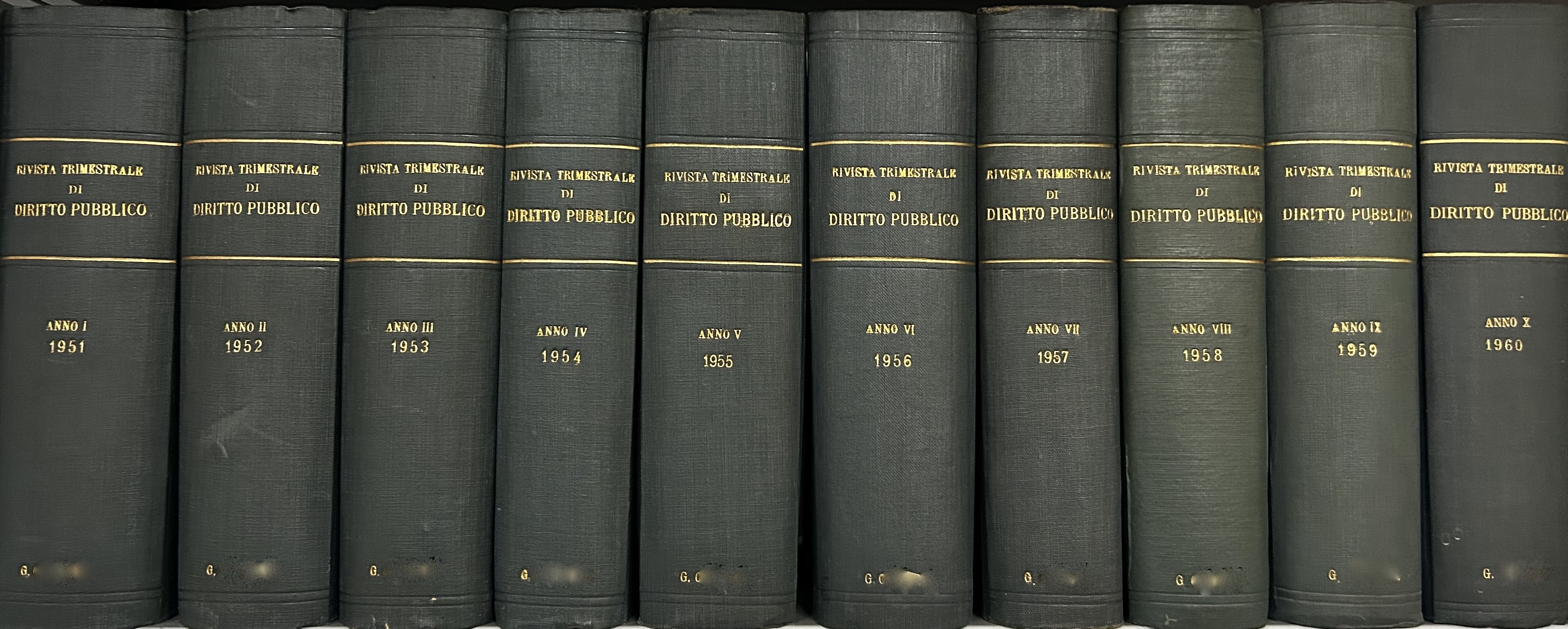 Rivista trimestrale di diritto pubblico. Diretta da Guido Zanobini. Da: …