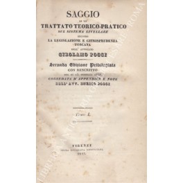 Saggio di un trattato teorico-pratico sul sistema livellare secondo la …