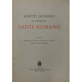 Scritti giuridici in onore di Santi Romano. Vol. I - …